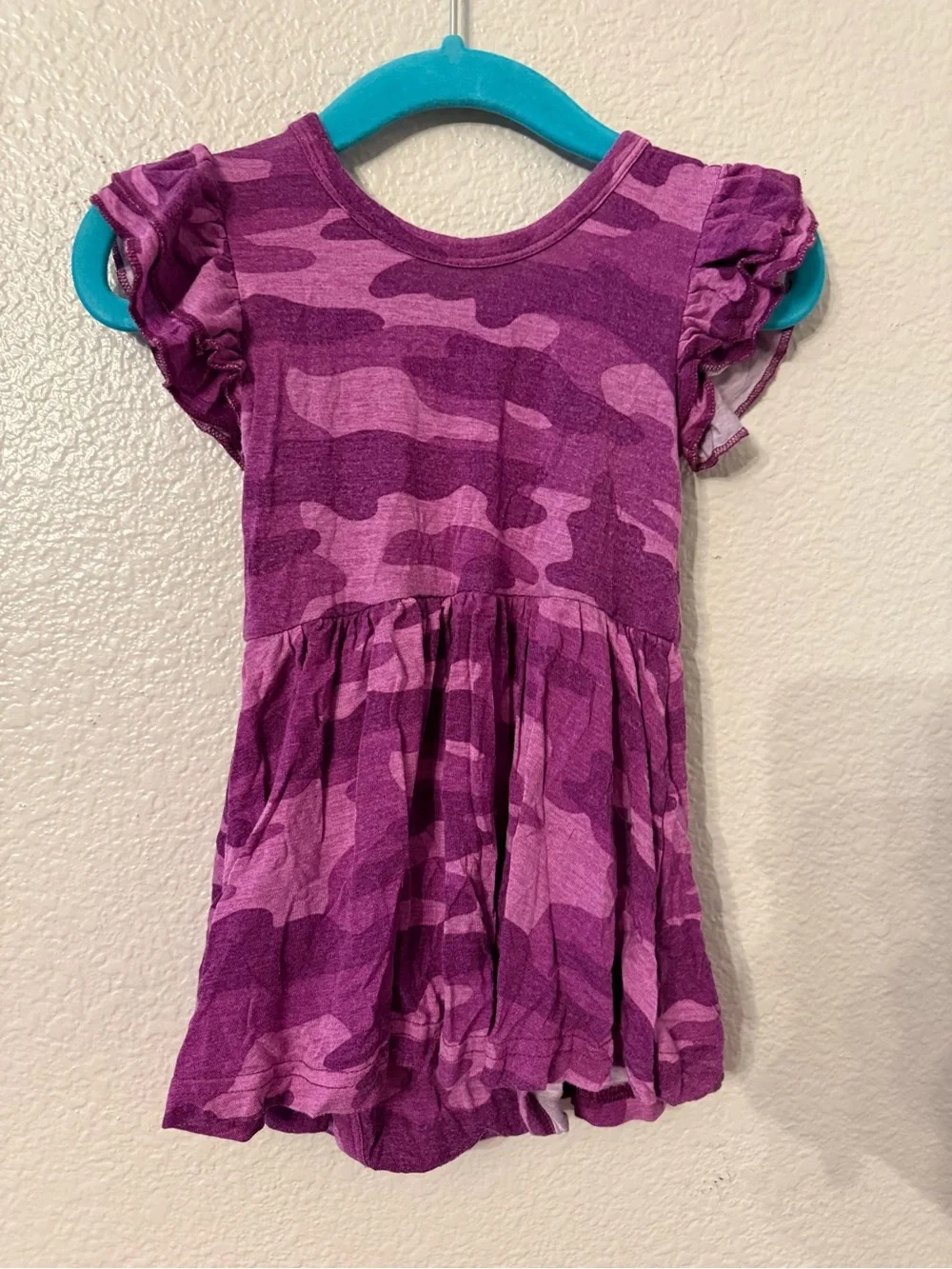 Little Sleepies Purple Camo Flutter Sleeve Dress